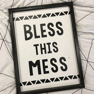 "Bless this mess" Wall Decor